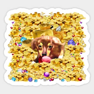 Money Puppy Sticker